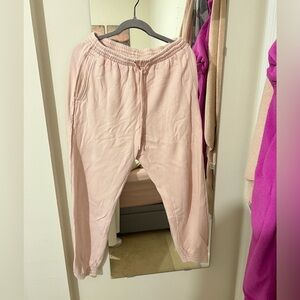 Baby pink Aerie sweatpants